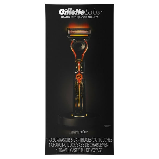 Heated Razor by GilletteLabs - 1 Handle, 6 Blade Refills, 1
