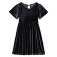 thumbnail image 6 of Lands' End Girls Velour Dress, 6 of 7