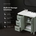 thumbnail image 5 of OVE Decors Solas Vanity with Engineered Marble Vanity Top and Rectangular Undermount Sink - Assorted Colours and Sizes Available, 5 of 11