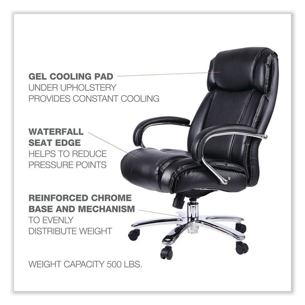 Alera Maxxis Series Big and Tall Leather Office Chair, Black