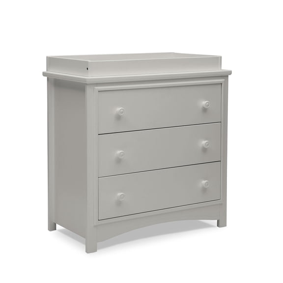 Delta Children Perry 3 Drawer Dresser with Changing Top and Interlocking Drawers, Choose Color