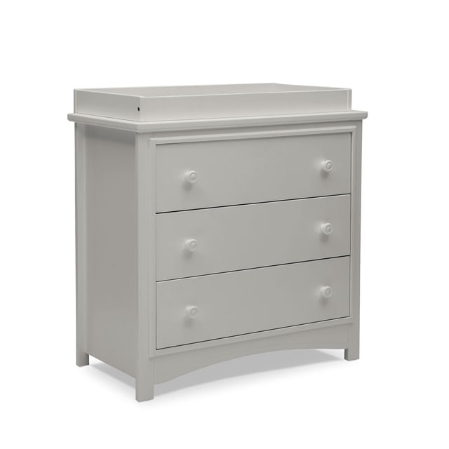 Delta Children Perry 3 Drawer Dresser with Changing Top and Interlocking Drawers, Choose Color