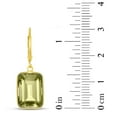thumbnail image 3 of Emerald Cut Gemstone Dangle Earrings in 14K Gold, 3 of 4