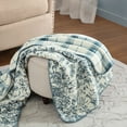 thumbnail image 1 of Laura Ashley Coco Plush Reversible Throw, 60" x 70", 1 of 6