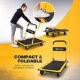 thumbnail image 3 of Simpli-Magic Foldable Platform Push Cart Hand Truck Dolly, 330 lb Capacity, Steel Flatbed with Swivel Wheels, 3 of 5