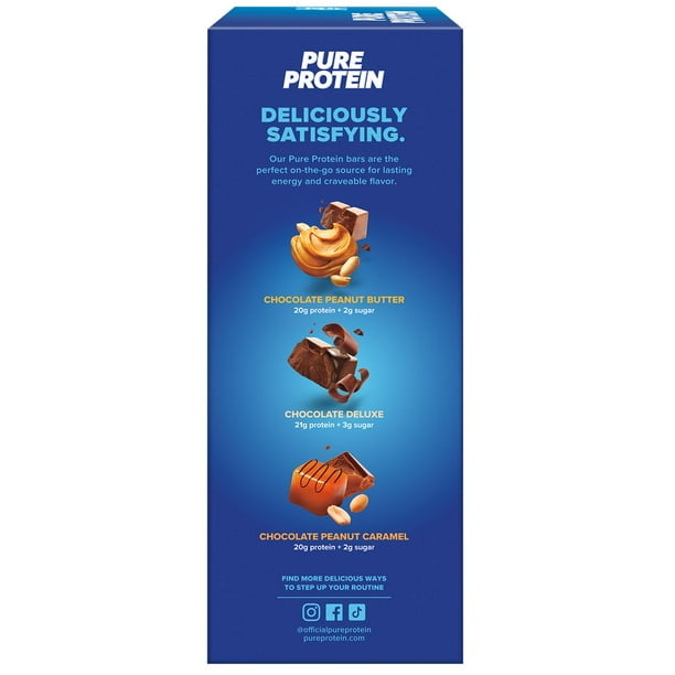 Pure Protein Bars Gluten Free, Chocolate Variety Pack 23 ct