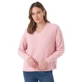 thumbnail image 1 of Seven7 Women's Waffle V-Neck Top, 1 of 11