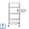 thumbnail image 5 of Seville Classics UltraDurable 5-Tier NSF Steel Shelving, 36" W x 24" D x 76" H, 5 of 14