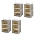 thumbnail image 1 of We Think Storage Set of 4 Attachable Three-Shelf Hanging Closet Organizers, Assorted Colors, 1 of 6
