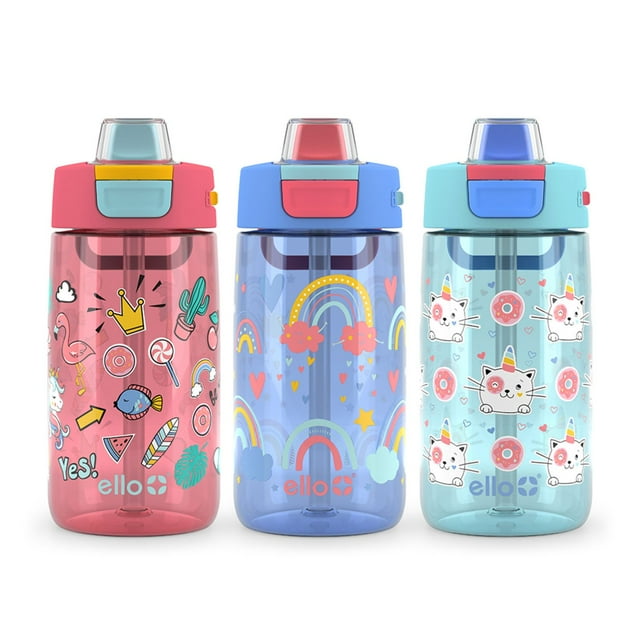 Ello Kids Colby 14-oz. Tritan Plastic Water Bottle, 3-Pack, Choose Color