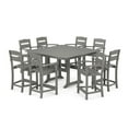 thumbnail image 7 of POLYWOOD Gulf Shores Farmhouse Trestle Counter Arm Chair Set, 9pc, 7 of 7