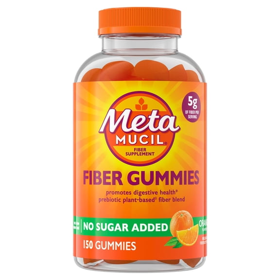 Metamucil Fiber Sugar-Free Gummies, Orange, 150 ct.