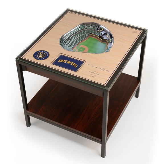 YouTheFan Milwaukee Brewers Lighted Stadium End Table