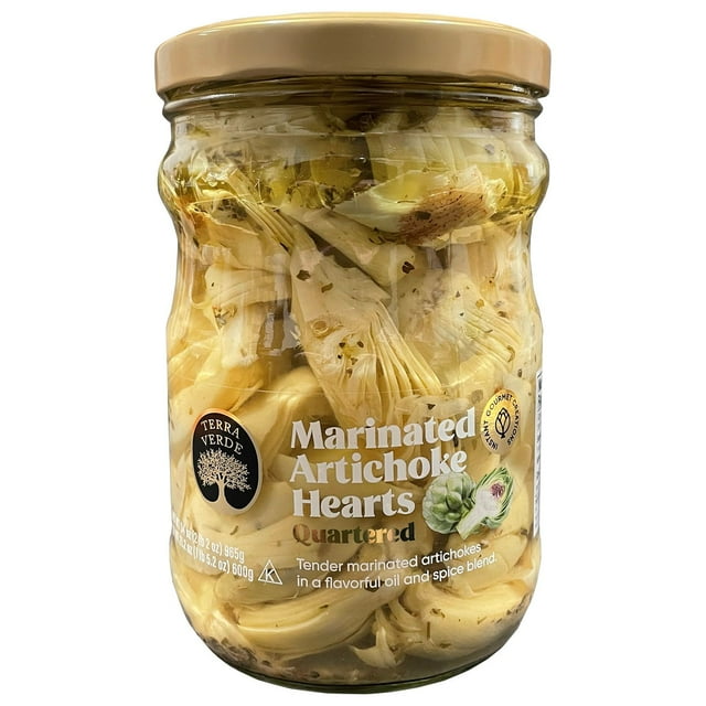 Terra Verde Marinated Quartered Artichoke Hearts, 34 oz.