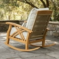 thumbnail image 5 of Cambridge Casual Salinas Teak Rocker Set with Tan Cushions, 3pc, 5 of 10
