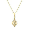 thumbnail image 2 of Yellow Gold Tear Drop Lever Earring and Pendant Set in 14K Gold, 2 of 6