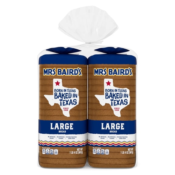 Mrs. Baird's Large White Bread 20 oz., 2 pk.