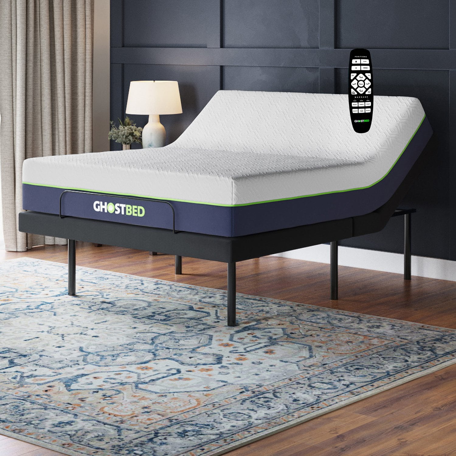 GhostBed Medium Firm Memory Foam Mattress and Adjustable Base Set - Thumbnail 2