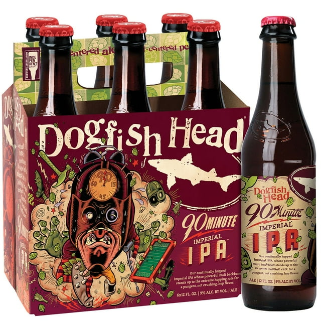 Dogfish Head 90 Minute IPA Ale Beer, 12 fl. oz. bottle, 6 pk.