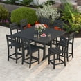 thumbnail image 1 of POLYWOOD Gulf Shores Farmhouse Trestle Counter Side Chair Set, 9pc, 1 of 9