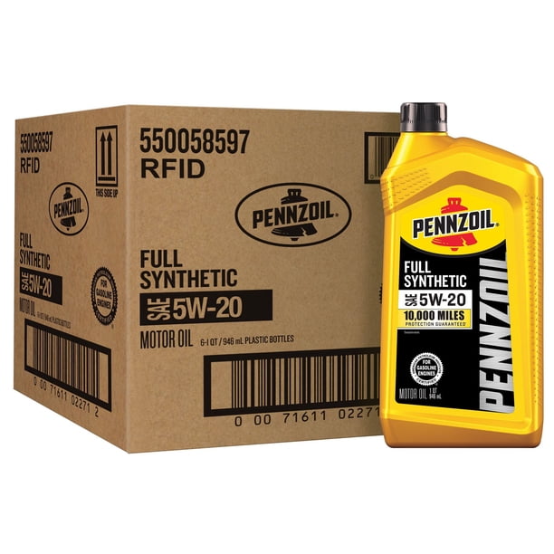 Pennzoil Full Synthetic 5W-20 Motor Oil 6 Pack/ 1 Quart Bottles