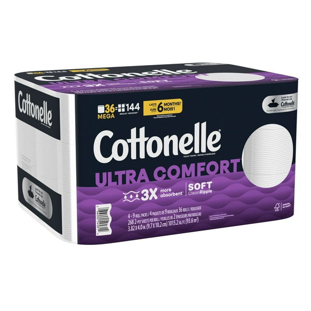 Cottonelle Ultra Comfort Toilet Paper (36 Mega Rolls, 268 sheets
