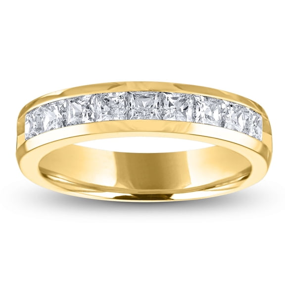0.96 CT. T.W. Princess Cut Eternity Diamond Band in 14K Gold