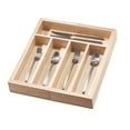 thumbnail image 9 of iDesign Renewable Paulownia Wood Collection Expandable Flatware And Cutlery Tray, 15" x 13.6"-23.5", 9 of 10