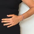 thumbnail image 6 of Oval Cut Gemstone Halo Tennis Bracelet in Sterling Silver, 6 of 6