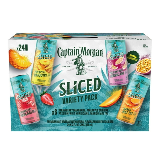 Captain Morgan Sliced Cocktail Variety Pack, 12 fl. oz. can, 24 pk.