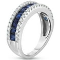 thumbnail image 2 of 0.25 CT. T.W. Diamond and 1.5 CT. T.W. Sapphire Band, 2 of 3