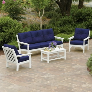 POLYWOOD Gulf Shores Sofa Seating Set with Sunbrella Fabric, 4pc