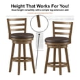 thumbnail image 6 of HH2 Home Ronan Wood Ladder Back Adjustable Height Swivel Stool, 6 of 22