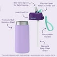 thumbnail image 2 of Bentgo 2-Pack Kids Stainless Steel 14 oz Water Bottle Set, Assorted Designs, 2 of 6