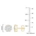 thumbnail image 4 of Lab Created Diamond Flower Earrings in 14K Gold, 1.00 C.T.T.W., 4 of 6
