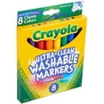 thumbnail image 8 of Crayola Washable Markers, Broad Point, Classic Colors, 8-pack, 8 of 8