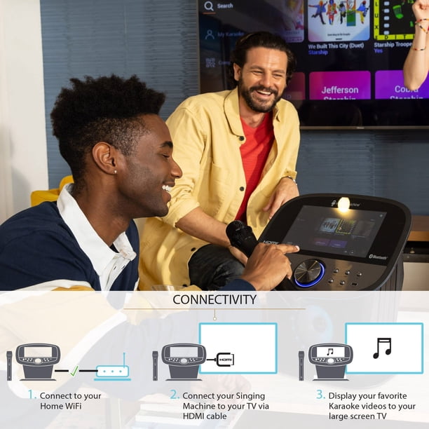 Machine à Karaoké Portable Singing Machine - Écran Tactile 10.1" WiFi - Avec Boîte