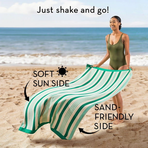 Member's Mark 2-Pack Adult Sand-Friendly Beach Towels, 40