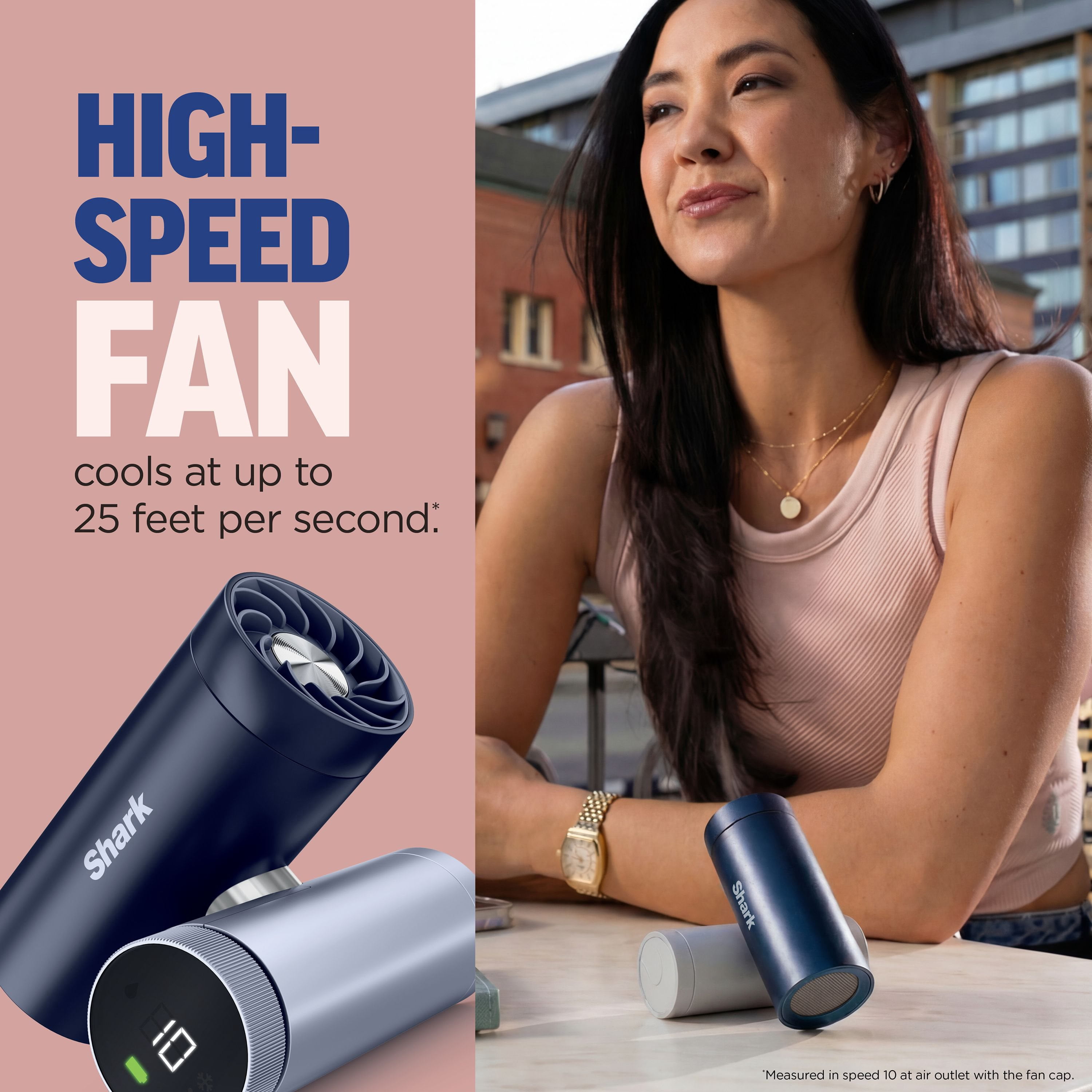 Shark ChillPill Rechargeable Portable Handheld Fan with Dry Mist