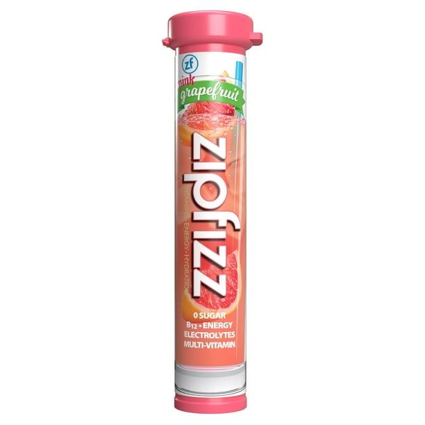 Zipfizz Energy Multi-Vitamin Hydration Drink Mix, Pink Grapefruit