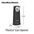 thumbnail image 7 of Hamilton Beach 76611FG FlexCut Electric Can Opener, Cordless & Rechargeable, Black with Chrome Accents, 7 of 8