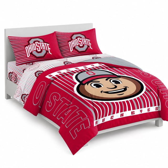 Logo Brands Ohio State Buckeyes Bed-In-A-Bag Set
