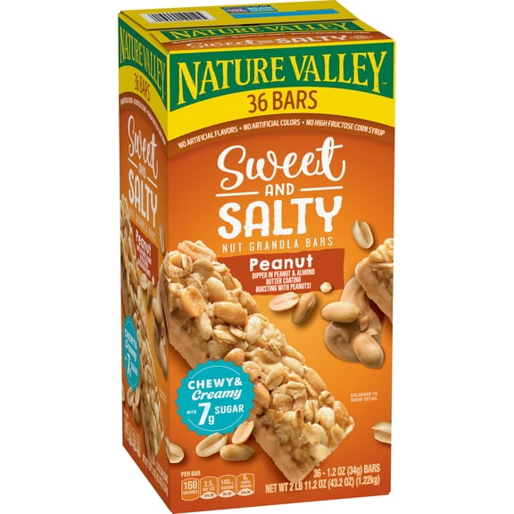 Nature Valley Sweet & Salty Nut Peanut Granola Bars, 36 ct.