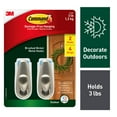 thumbnail image 2 of Command Outdoor Medium Metal Hooks Club Pack, 2 Hooks, 4 Strips, 2 of 11
