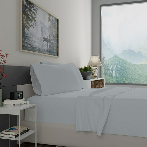 Purity Home Brushed Organic Cotton Percale Sheet Set, Assorted Sizes