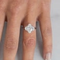 thumbnail image 12 of 2.46 CT.T.W. Moval & Half Moon Cut Lab Created Diamond Ring in 18K Gold, 12 of 13