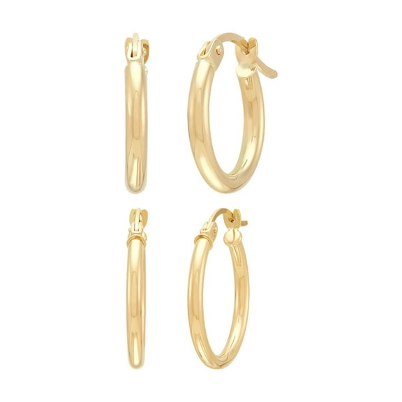 Hoop Earring Set in 14K Gold