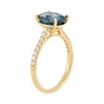 thumbnail image 2 of Oval Cut London Gemstone & 0.19 CT.T.W. Diamond Ring in 14K Gold, 2 of 7