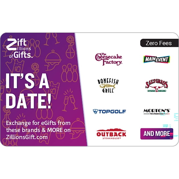 It’s a Date $50 eGift Card – Zift Zillions of Gifts