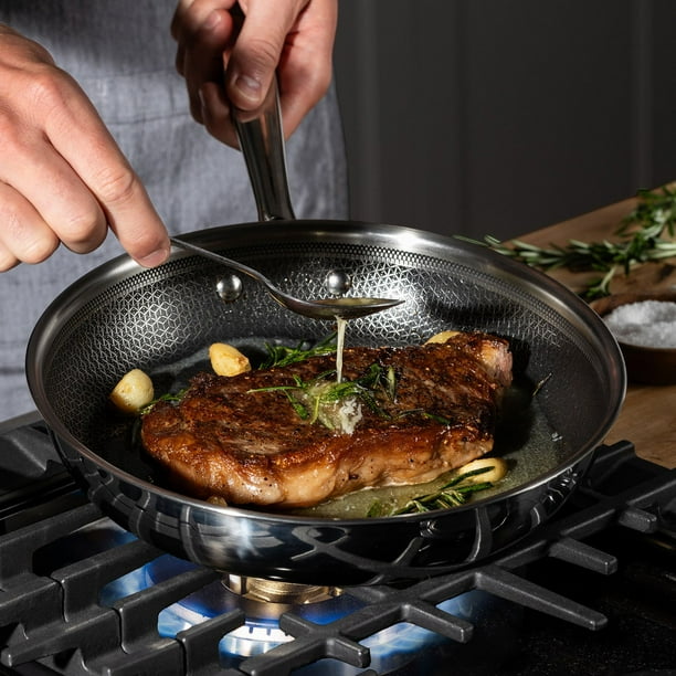 T-fal HybridMesh 5-Piece Tri-Ply Stainless Steel Fry Pan Set